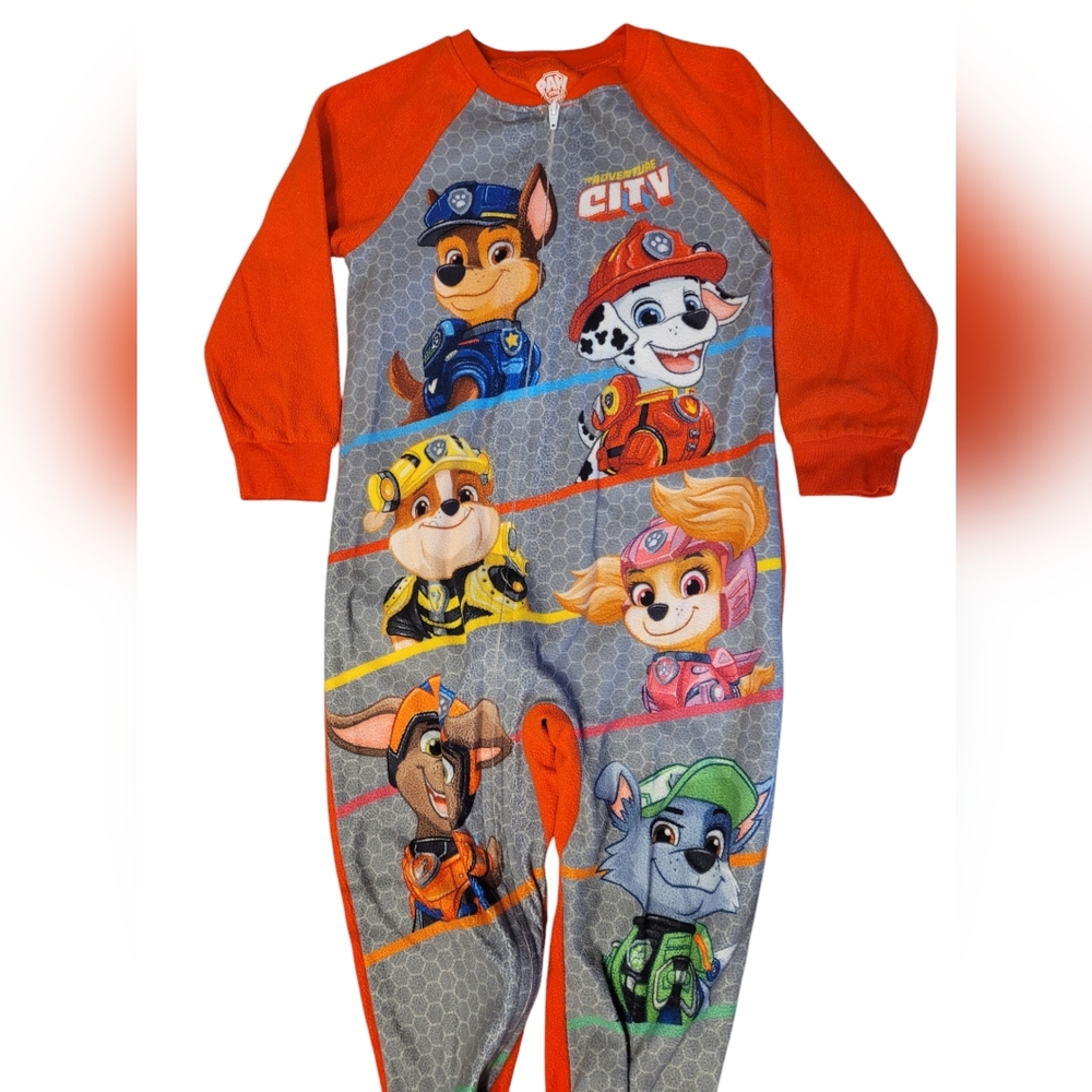 Paw Patrol Nickelodeon Fleece Footie Pajamas Boys Nonslip Full Zipper